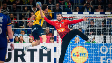 Hampus Wanne, Schweden, Benjamin Buric, Bosnien-Herzegowina, Handball-EM 2024