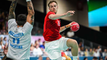 GIDSEL Mathias of Denmark during the handball match between Denmark and Argentina, Olympic Games, Olympische Spiele, Olympia, OS Paris 2024 on 31 July 2024 at South Paris Arena 6 in Paris, France - Photo Matthieu Mirville DPPI Media Panoramic OLYMPIC GAMES PARIS 2024 - 31 07 DPPI Panoramic PUBLICATIONxNOTxINxFRAxBEL MM1-5926