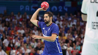 Nikola KARABATIC (France) Mens Handball, Germany vs France, Men s Quarterfinal during the Olympic Games, Olympische Spiele, Olympia, OS Paris 2024 JO 2024 : HANDBALL MASCULIN - Allemagne vs France - Quart de Finale - Jeux Olympiques 2024 - Paris2024 - Lille - 07 08 2024 DPPI Panoramic PUBLICATIONxNOTxINxFRAxBEL