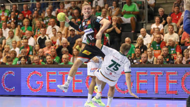 07.09.2024, xgox, Handball - Daikin HBL, SC Magdeburg - HSG Wetzlar emspor, v.l. Gisli Thorgeir Kristjansson (Magdeburg, 10) wirft Tor, Torschuetze, erzielt Tor, Treffer, scores the goal Magdeburg *** 07 09 2024, xgox, Handball Daikin HBL, SC Magdeburg HSG Wetzlar emspor, v l Gisli Thorgeir Kristjansson Magdeburg, 10 throws goal, Torschuetze, scores goal, Treffer, scores the goal Magdeburg