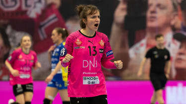 Arendal, Norway, February 25th 2024: Anna Vyakhireva (13 Vipers) celebrates after scoring during the Norwegian Championship Final handball game between Vipers and Storhamar at Sor Amfi in Arendal, Norway (Ane Frosaker SPP) PUBLICATIONxNOTxINxBRAxMEX Copyright: xAnexFrosakerx xSPPx spp-en-AnFrSp-_F_18161