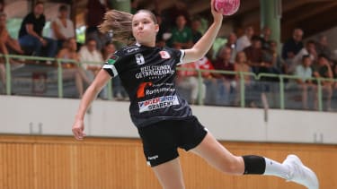 BAU//  13.8.2023 Bönnigheim 25. Stromberg-Cup Frauen, Handball Kurpfalz Bären Ketsch vs. SG Schozach-Bottwartal,  Lara Däuble (Bottwartal)