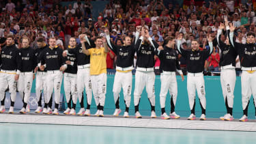 Silver Medal Germany Mens Handball, Germany vd Denmark, Men s Final Gold Medal Match during the Olympic Games, Olympische Spiele, Olympia, OS Paris 2024 - photo Laurent Sanson DPPI Panoramic JO 2024 : HANDBALL MASCULIN - Allemagne vs Danemark - Finale - Jeux Olympiques 2024 - Paris2024 - Lille - 11 08 2024 DPPI Panoramic PUBLICATIONxNOTxINxFRAxBEL