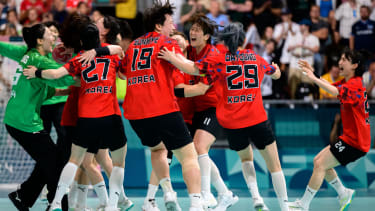 Südkorea Frauen Handball Jubel