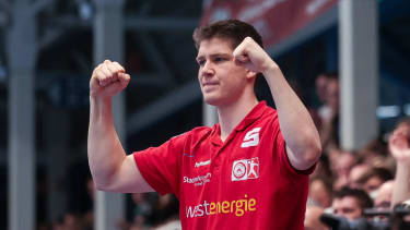 01.03.2024, Handball, Saison 2023 2024, 2. Bundesliga, HBL, Liqui Moly HBL, 23. Spieltag, TUSEM Essen - TSV GWD Minden, Louis Buschhaus (TuSEM Essen) jubelt, Essen Am Hallo NRW Deutschland xRHR-FOTO DEx *** 01 03 2024, Handball, Season 2023 2024, 2 Bundesliga, HBL, Liqui Moly HBL, 23 Matchday, TUSEM Essen TSV GWD Minden, Louis Buschhaus TuSEM Essen cheers, Essen Am Hallo NRW Germany xRHR PHOTO DEx Copyright: DennisxEwert RHR-FOTOx RHR-FOTO DE
