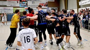 Aufstiegsjubel TV Korschenbroich Handball