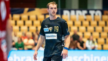 Fredericia Handball Klub v Füchse Berlin, EHF Champions League, Odense, Denmark Odense, Denmark. 26th, September 2024. Mathias Gidsel (19) of Füchse Berlin seen during the EHF Champions League match between Fredericia Handball Klub and Füchse Berlin at Jyske Bank Arena in Odense. Denmark, Odense PUBLICATIONxNOTxINxDENxNORxFINxBEL Copyright: xGonzalesxPhoto KentxRasmussenx