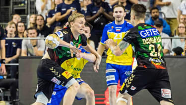 Gisli Kristjansson war beim Finale der Handball Champions League für den SC Magdeburg wieder auf dem Parkett.