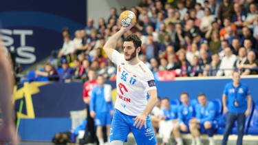 Niko Mindegia of Orlen Wisla Plock HANDBALL : Paris Saint-Germain Handball vs Orlen Wisla Plock -