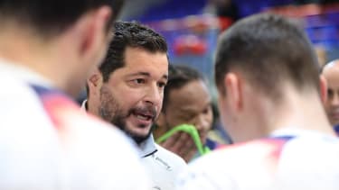 Alberto Entrerrios, head coach of Limoges Handball during the game between US Creteil HB and Limoges Handball in the LiquiMoly Starligue game in Creteil, France (Photo by Kevin Domas Panoramic) HANDBALL : US Creteil HB vs Limoges HB - LiquiMoly Starligue - 27eme journee - 02 05 2024 KevinDomas Panoramic PUBLICATIONxNOTxINxFRAxBEL
