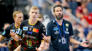 Omar Ingi Magnusson, Gisli Kristjansson, Bennet Wiegert - SC Magdeburg