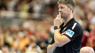 DHB Länderspiel Frauen: Deutschland - Brasilien, 13.07.2024 Markus Gaugisch (Deutschland, Cheftrainer). DHB Länderspiel Frauen, Deutschland - Brasilien, am 13.07.2024, Westfalenhalle, Dortmund *** DHB international womens match Germany Brazil, 13 07 2024 Markus Gaugisch Germany, Head Coach DHB international womens match, Germany Brazil, on 13 07 2024, Westfalenhalle, Dortmund Copyright: xBEAUTIFULxSPORTS Meuselx