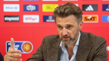 FCBB - Geschaeftsfuehrer Marko PESIC. FC Bayern Basketball - Pressekonferenz zum Saisonstart 2024-2025, 12.09.2024, in Muenchen, B M W P A R K, Deutschland. Quelle Copyright Credit : Oryk HAIST *** FCBB Managing Director Marko PESIC FC Bayern Basketball Press conference for the start of the 2024 2025 season, 12 09 2024, in Munich, B M W P A R K, Germany Source Copyright Credit Oryk HAIST xBASKETBALL-FCBBx