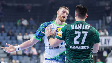 Handball I Herren I Blaz Blagotinsek Bence Banhidi I Ungarn - Slowenien