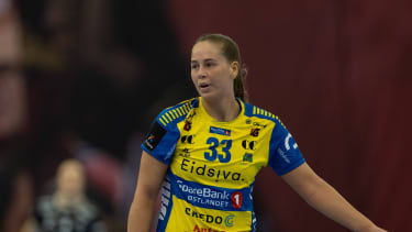 Arendal, Norway, February 24th 2023: Guro Nestaker (33 Storhamar) are seen at the Norwegian Championship semi final game between Storhamar and Sola at Sor Amfi in Arendal, Norway (Ane Frosaker SPP)&nbsp;