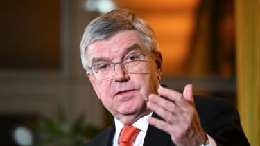 Thomas Bach, der Präsident des Internationalen Olympischen Komitees, spricht im Rahmen der Gesprächsreihe mit dem Titel: "Auf den Punkt" in der Messe Stuttgart. IOC-Präsident Thomas Bach würde eine Bewerbung Deutschlands für die Austragung der Olympischen Spiele befürworten.