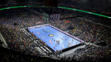 Kölner Lanxess-Arena beim Rewe Final4