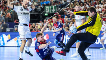 Johannes Golla Nebojsa Simic MT Melsungen SG flensburg-Handewitt Handball DHB-Pokal