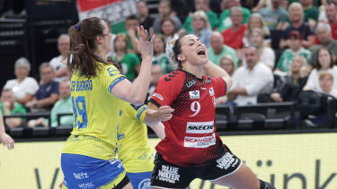Nora Mørk (Team Esbjerg) im Spiel um Platz drei der EHF Champions League gegen Metz HB