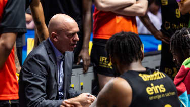 06.06.2024, Alba Berlin - Niners Chemnitz, 
Rodrigo Pastore (Head Coach), Niners Chemnitz
Copyright. Alexander Trienitz