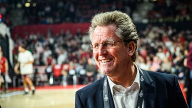 18.02.2024, BMW Park, Germany, Muenchen, FC Bayern Muenchen Basketball vs ratiopharm ulm - Finale SIEGMUND TOP FOUR 2024, Stefan Holz BBL Geschaeftsfuehrer BBL Looks on (Foto H. Langer) BMW Park Muenchen Germany *** 18 02 2024, BMW Park, Germany, Muenchen, FC Bayern Muenchen Basketball vs ratiopharm ulm Final SIEGMUND TOP FOUR 2024, Stefan Holz BBL Managing Director BBL Looks on Foto H Langer BMW Park Muenchen Germany 541_FCB ULM20240219_152 Langer-541