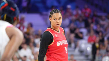 Satou SABALLY (Allemagne) Women basketball, Japan vs Germany, Women s preliminary round during the Olympic Games, Olympische Spiele, Olympia, OS Paris 2024 - photo Laurent Sanson DPPI Panoramic JO 2024 : BASKET BALL - Japon vs Germany - Jeux Olympiques 2024 - Paris2024 - Lille - 01 08 2024 DPPI Panoramic PUBLICATIONxNOTxINxFRAxBEL