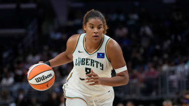 Nyara Sabally will mit den New York Liberty die Meisterschaft in der WNBA gewinnen.